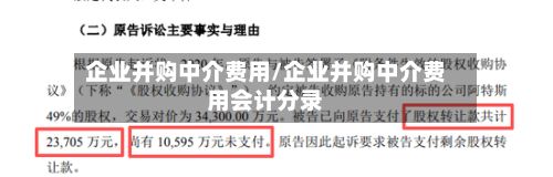 企业并购中介费用/企业并购中介费用会计分录-第2张图片