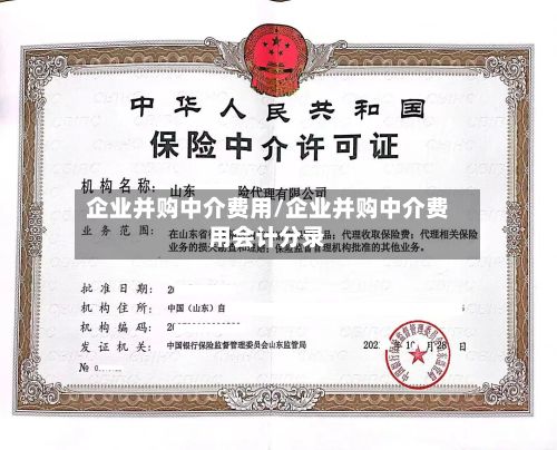 企业并购中介费用/企业并购中介费用会计分录