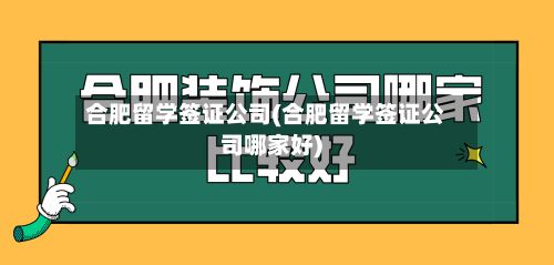 合肥留学签证公司(合肥留学签证公司哪家好)-第2张图片