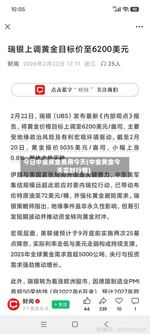 今日中金黄金费用今天(中金黄金今天实时行情)