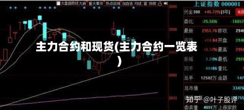 主力合约和现货(主力合约一览表)
