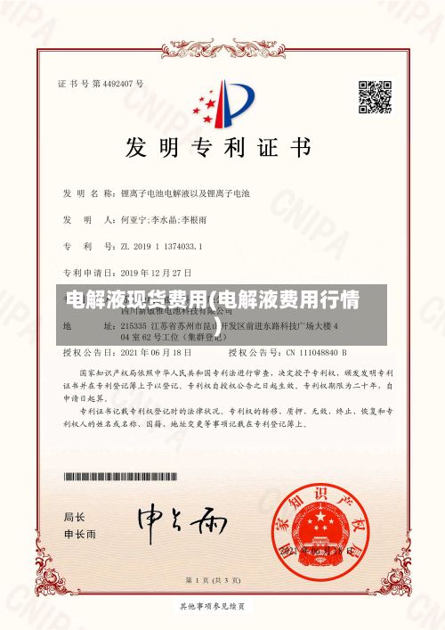 电解液现货费用(电解液费用行情)-第2张图片