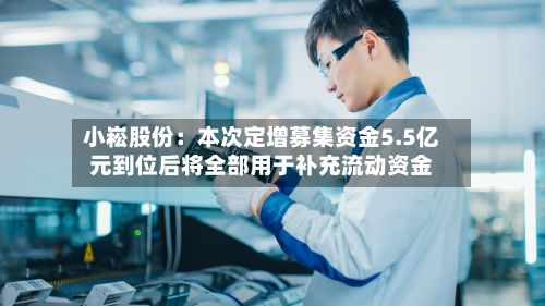 小崧股份：本次定增募集资金5.5亿元到位后将全部用于补充流动资金-第2张图片