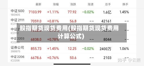 股指期货现货费用(股指期货现货费用计算公式)-第2张图片