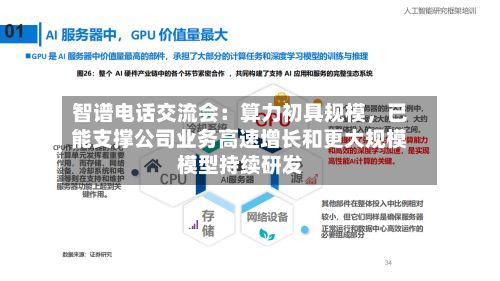 智谱电话交流会：算力初具规模，已能支撑公司业务高速增长和更大规模模型持续研发-第2张图片