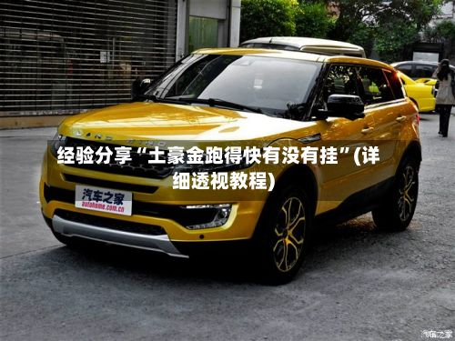 经验分享“土豪金跑得快有没有挂”(详细透视教程)