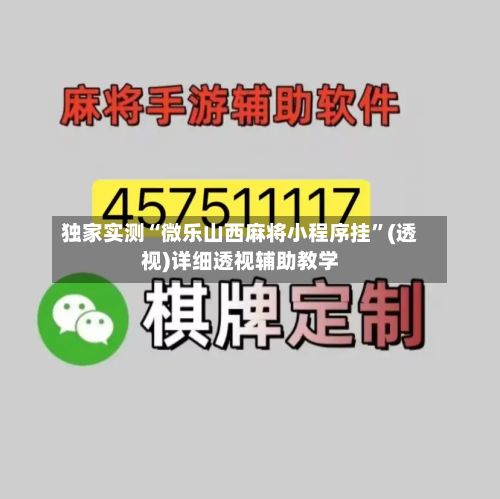独家实测“微乐山西麻将小程序挂”(透视)详细透视辅助教学-第3张图片