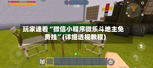 玩家速看“微信小程序微乐斗地主免费挂”(详细透视教程)-第3张图片