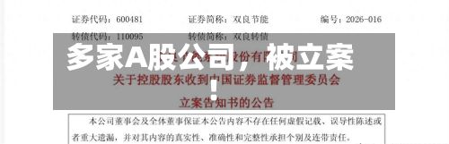 多家A股公司	，被立案！-第3张图片