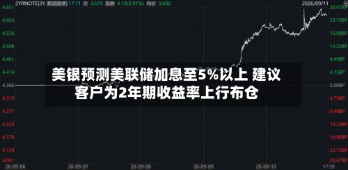 美银预测美联储加息至5%以上 建议客户为2年期收益率上行布仓