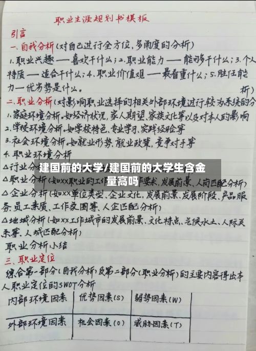 建国前的大学/建国前的大学生含金量高吗