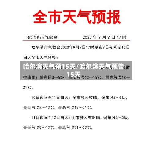 哈尔滨天气预15天/哈尔滨天气预告15天-第2张图片