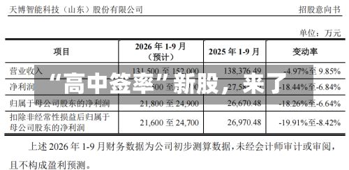 “高中签率”新股	，来了-第3张图片