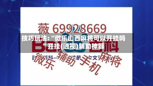 技巧玩法:“微乐山西麻将可以开挂吗”开挂(透视)辅助神器
