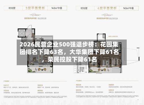 2026民营企业500强退步榜：花园集团排名下降63名，大华集团下降61名	，荣民控股下降61名-第2张图片