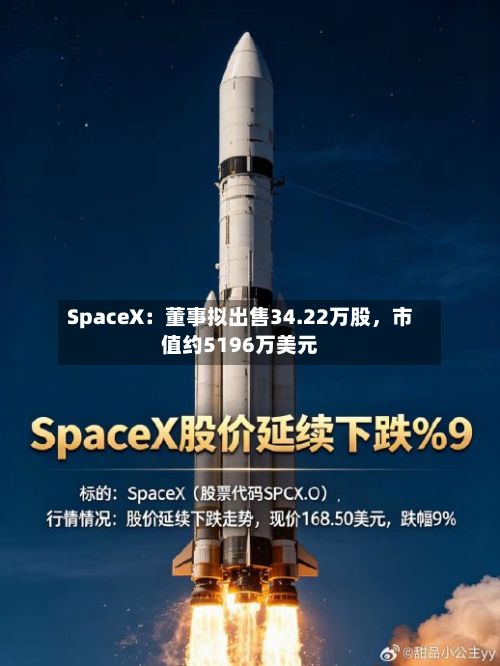 SpaceX：董事拟出售34.22万股，市值约5196万美元-第1张图片