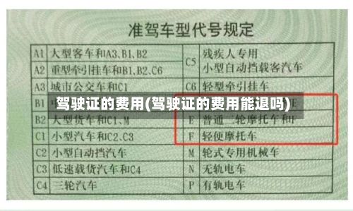 驾驶证的费用(驾驶证的费用能退吗)-第3张图片