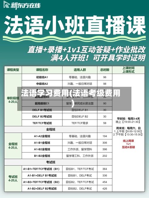 法语学习费用(法语考级费用)-第2张图片