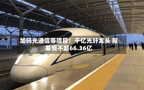 加码光通信等项目!千亿光纤龙头 拟募资不超66.36亿-第2张图片