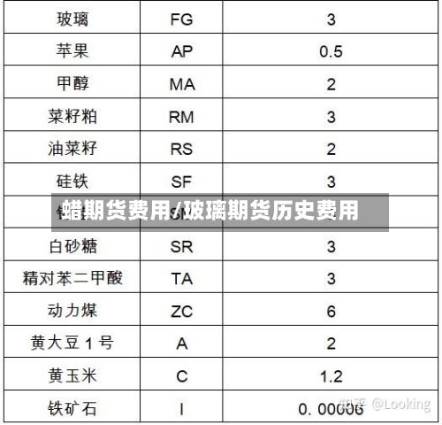 蜡期货费用/玻璃期货历史费用-第2张图片