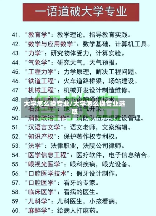 大学怎么换专业/大学怎么换专业选取-第3张图片