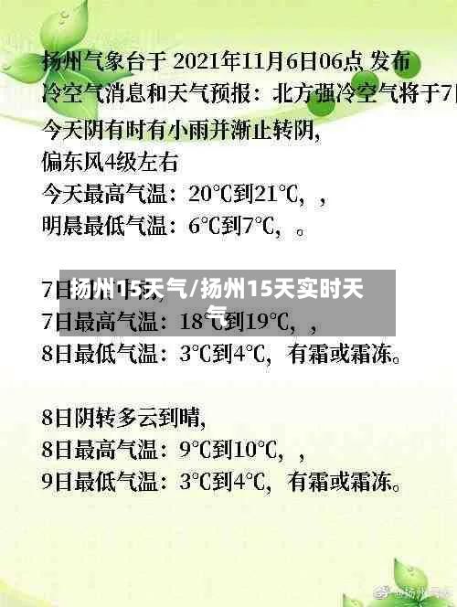 扬州15天气/扬州15天实时天气
