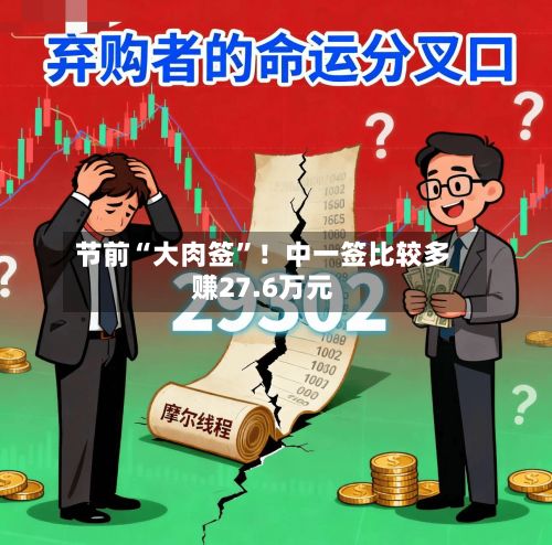 节前“大肉签”！中一签比较多赚27.6万元-第2张图片