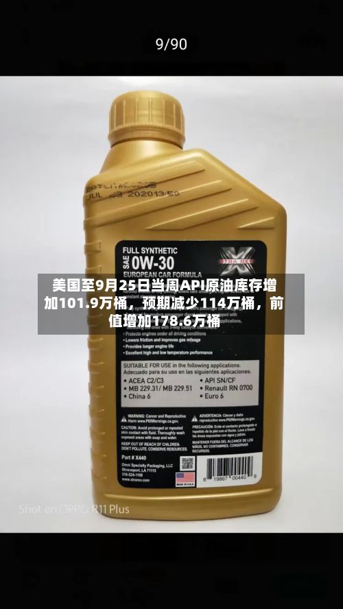 美国至9月25日当周API原油库存增加101.9万桶，预期减少114万桶	，前值增加178.6万桶-第2张图片