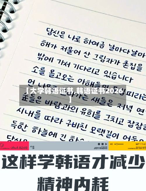 【大学韩语证书,韩语证书2026】-第2张图片