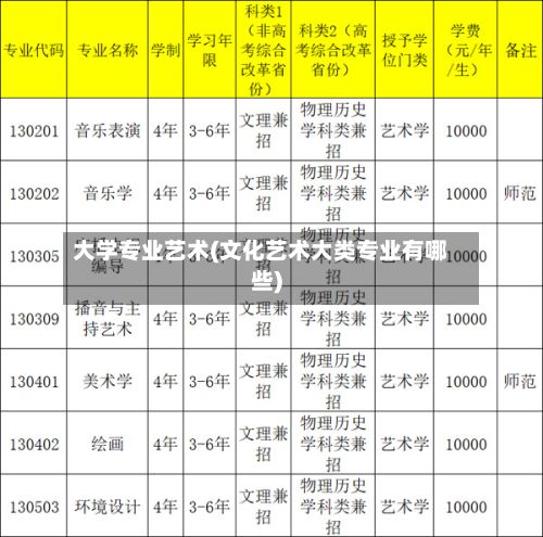 大学专业艺术(文化艺术大类专业有哪些)-第3张图片