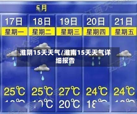 淮阴15天天气/淮南15天天气详细报告