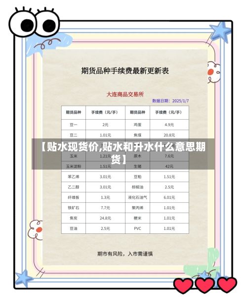 【贴水现货价,贴水和升水什么意思期货】-第3张图片