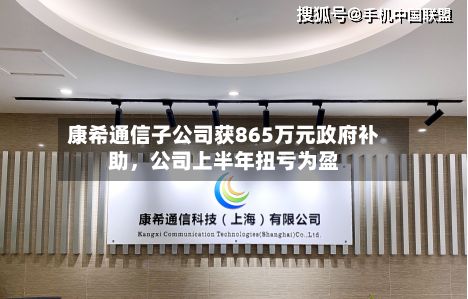康希通信子公司获865万元政府补助，公司上半年扭亏为盈-第2张图片