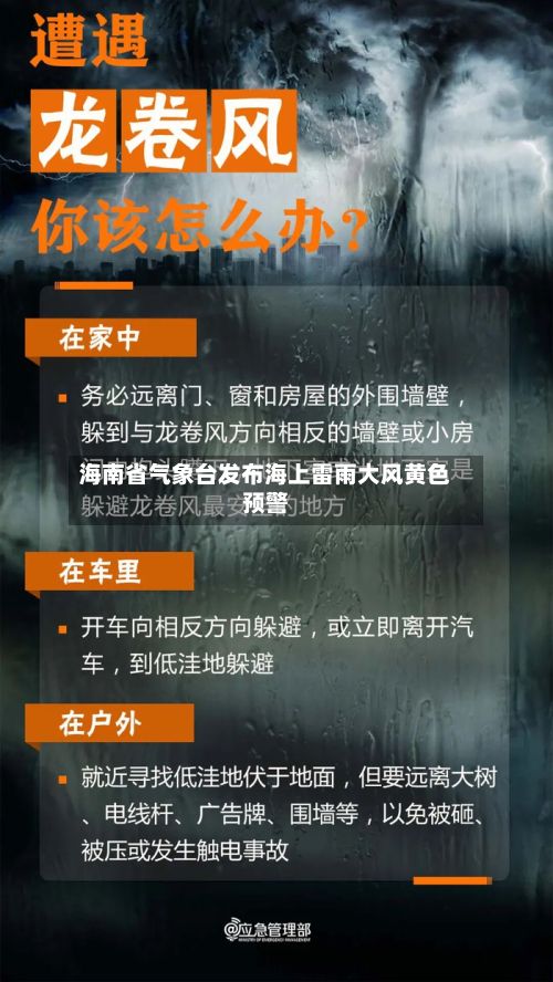 海南省气象台发布海上雷雨大风黄色预警-第2张图片
