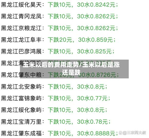 玉米以后的费用走势/玉米以后是涨还是跌