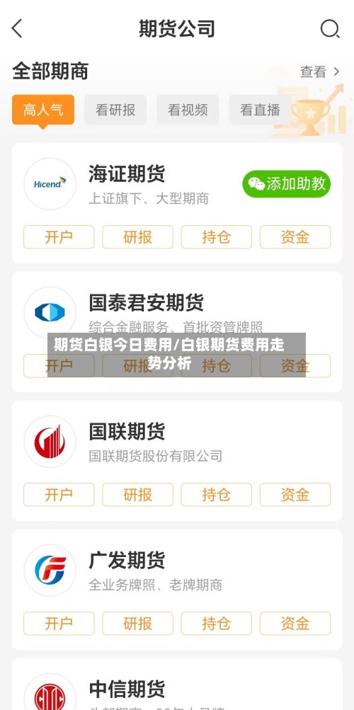期货白银今日费用/白银期货费用走势分析