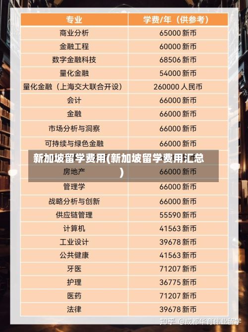 新加坡留学费用(新加坡留学费用汇总)-第3张图片