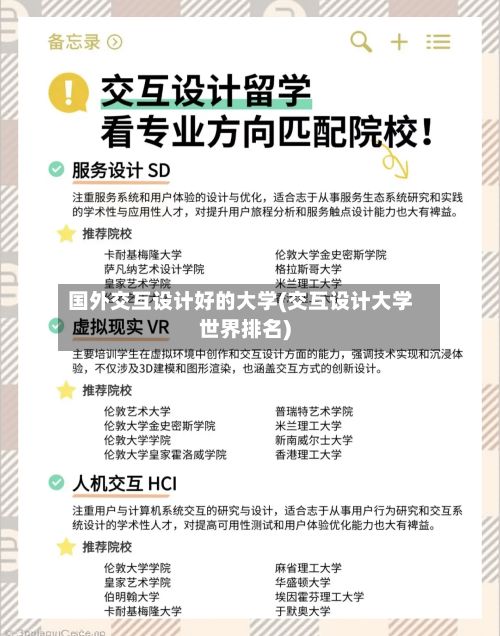 国外交互设计好的大学(交互设计大学世界排名)-第2张图片