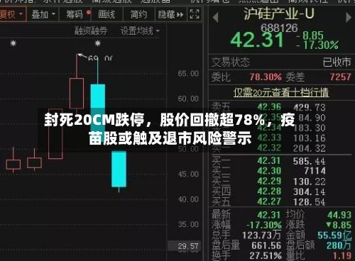 封死20CM跌停，股价回撤超78%	，疫苗股或触及退市风险警示-第3张图片