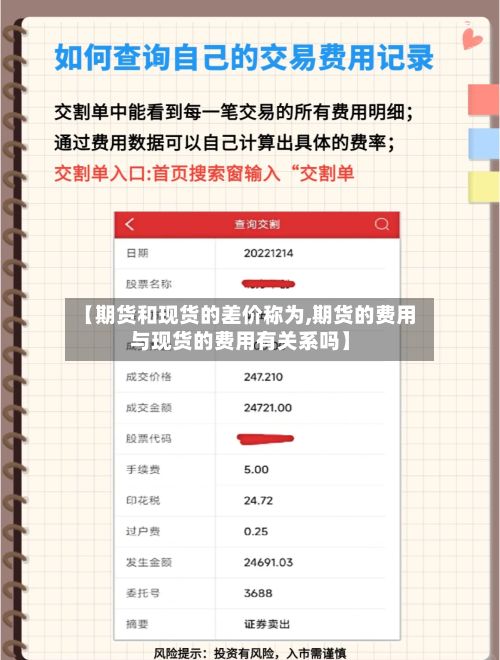 【期货和现货的差价称为,期货的费用与现货的费用有关系吗】-第2张图片