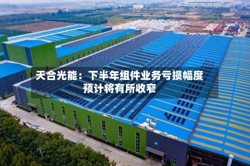 天合光能：下半年组件业务亏损幅度预计将有所收窄-第2张图片