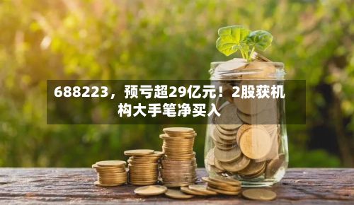 688223，预亏超29亿元！2股获机构大手笔净买入-第1张图片