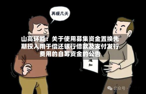 山高环能：关于使用募集资金置换先期投入用于偿还银行借款及支付发行费用的自筹资金的公告