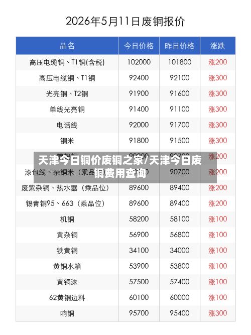 天津今日铜价废铜之家/天津今日废铜费用查询-第2张图片