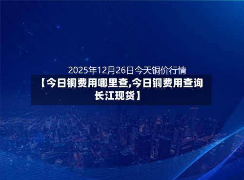 【今日铜费用哪里查,今日铜费用查询长江现货】-第2张图片