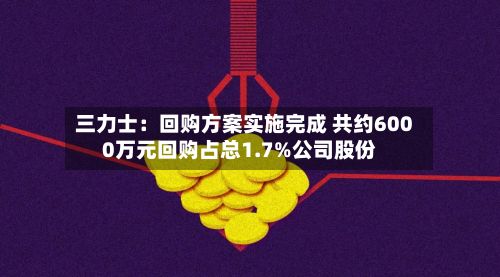 三力士：回购方案实施完成 共约6000万元回购占总1.7%公司股份