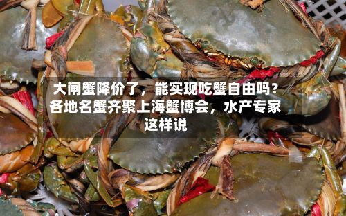 大闸蟹降价了，能实现吃蟹自由吗？各地名蟹齐聚上海蟹博会，水产专家这样说-第3张图片