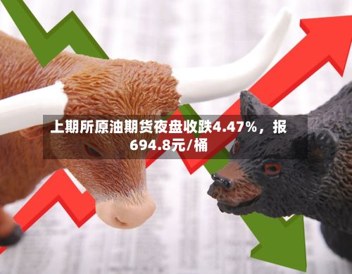 上期所原油期货夜盘收跌4.47%，报694.8元/桶