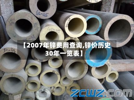 【2007年锌费用查询,锌价历史30年一览表】
