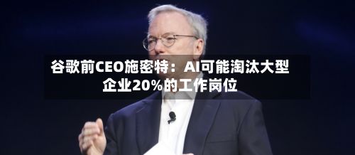 谷歌前CEO施密特：AI可能淘汰大型企业20%的工作岗位-第2张图片